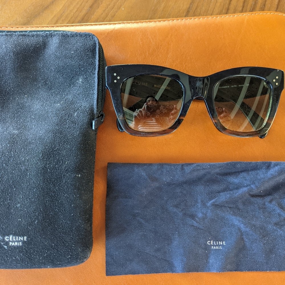 Celine Catherine Navy Blue Gradient Sunglasses